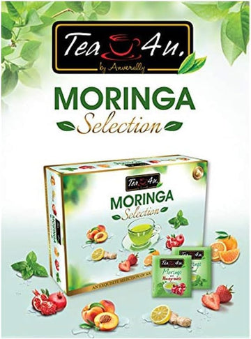 Tea4U Moringa Oleifera Flavored Energy Tea (Moringa Selection) | With Freshness Flavourful Blended Distinct Flavors - 25 Count S