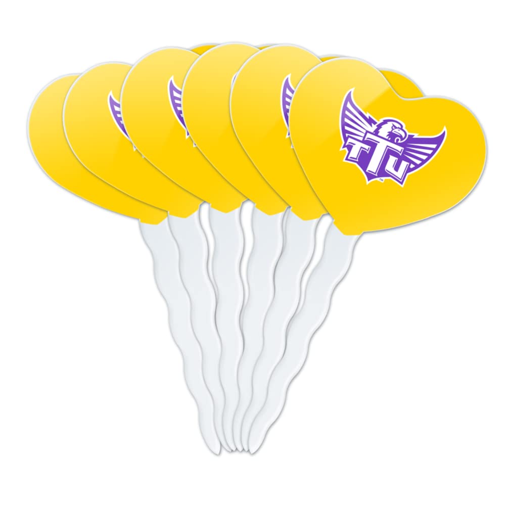 GRAPHICS & MORE Cupcake Picks Set of 6 - Acrylic, Tennessee Technological University, Heart Decoration, One Size, Model CUPCAKE.HEART.CLCTNT.Z007752