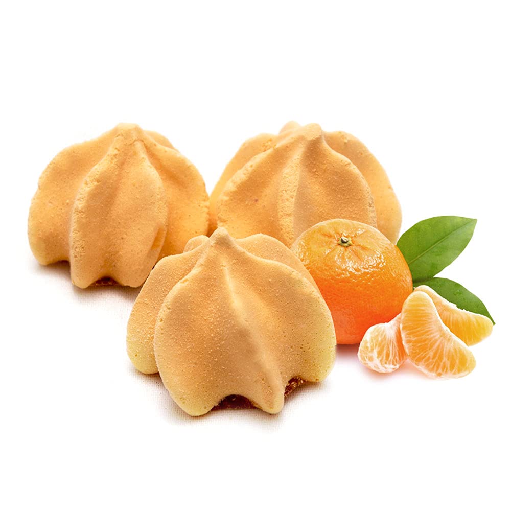 Krunchy Melts Original Sugar Free Meringue Cookies | Sugar Free Tangerine Flavor | Only 30 Calories Per Serving | Fat Free, Glut