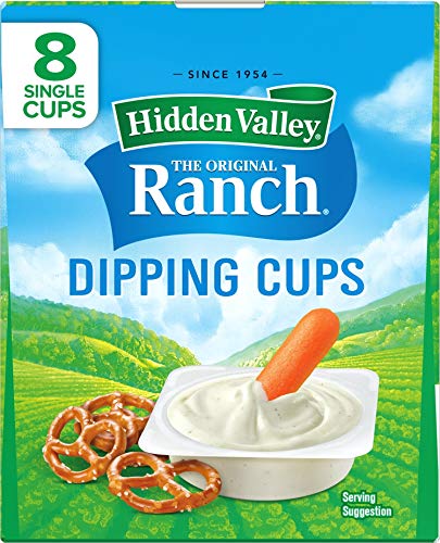 Hidden Valley Ranch Dressing & Dipping Sauce, Ranch Dressing, Gluten Free Salad Dressing To Go Cups, On-the-Go Dipping Sauce, 1.