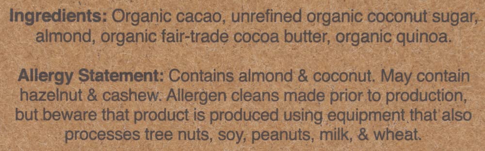 Hu Dark Chocolate Bar | Almond Butter & Puffed Quinoa Chocolate | Natural Organic Vegan, Gluten Free, Paleo, Non GMO, Fair Trade