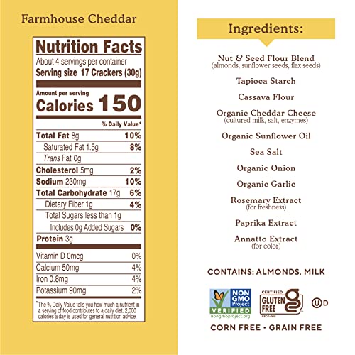 Simple Mills Farmhouse Cheddar - Case Of 6 - 4.9 Oz(D0102Hx7Siw.)