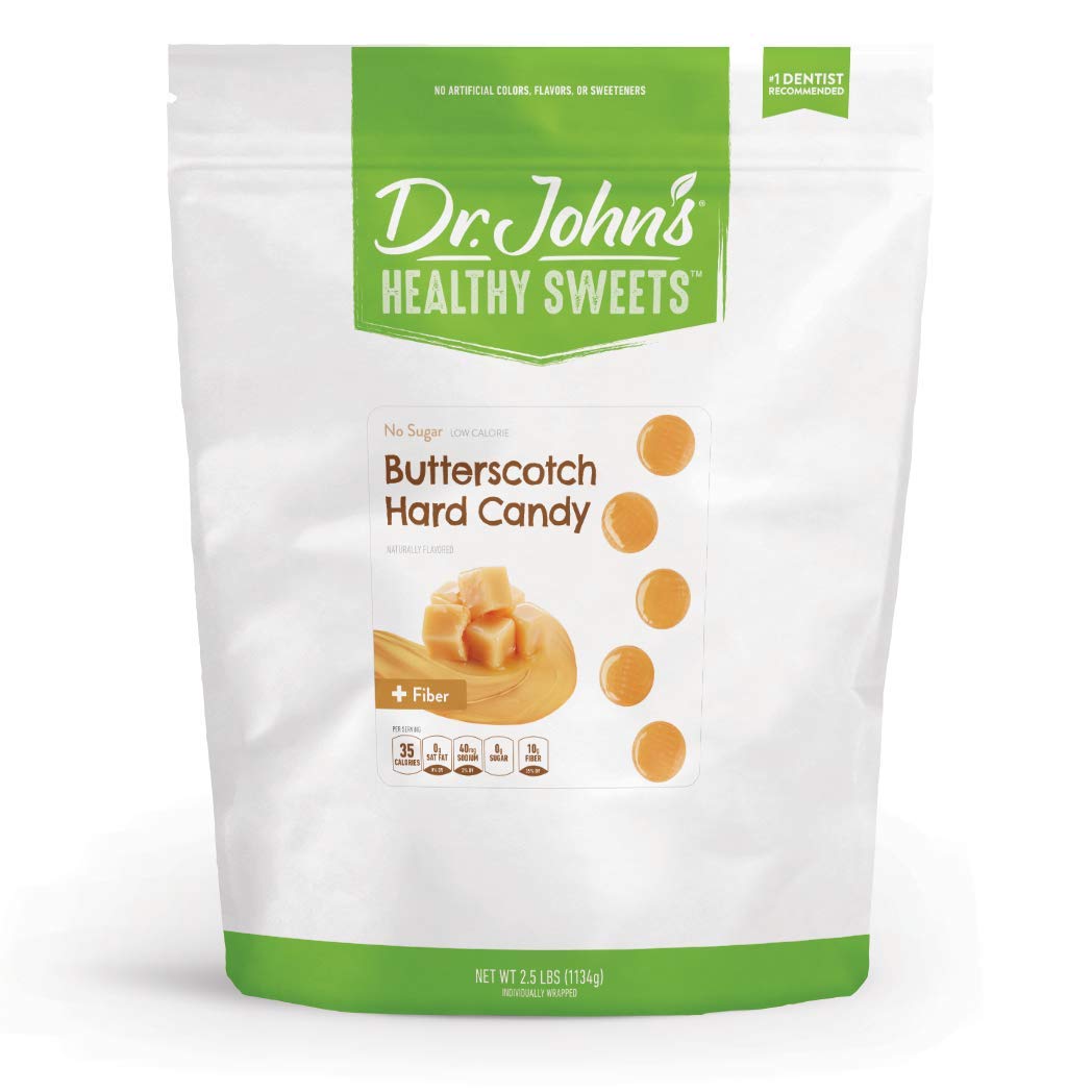 Dr Johns Healthy Sweets Sugar Free Butterscotch Hard Candies (252 Count, 25 Lb)