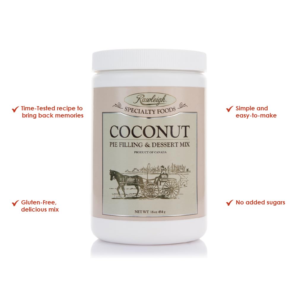 Rawleigh Coconut Pie Filling & Dessert Mix: 16 Oz / 454G - Pack Of 12