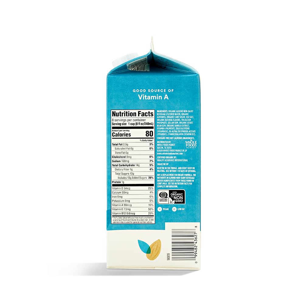 365 by Whole Foods Market, Organic Almondmilk Vanilla, 64 fl oz