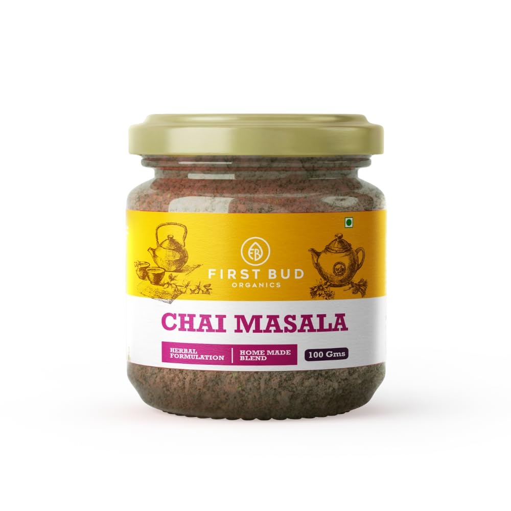 First Bud Organics -Chai Masala 100G|Organic Indian Spice Blend For Tea|Handpicked Premium Ingredients|Freshly Packed|No Artific