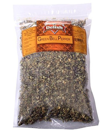 Dehydrated Dried Green Bell Pepper by It's Delish - 5 lbs Bulk Bag - Sealed to Maintain Freshness - Chopped & Dried Vegetable Sp