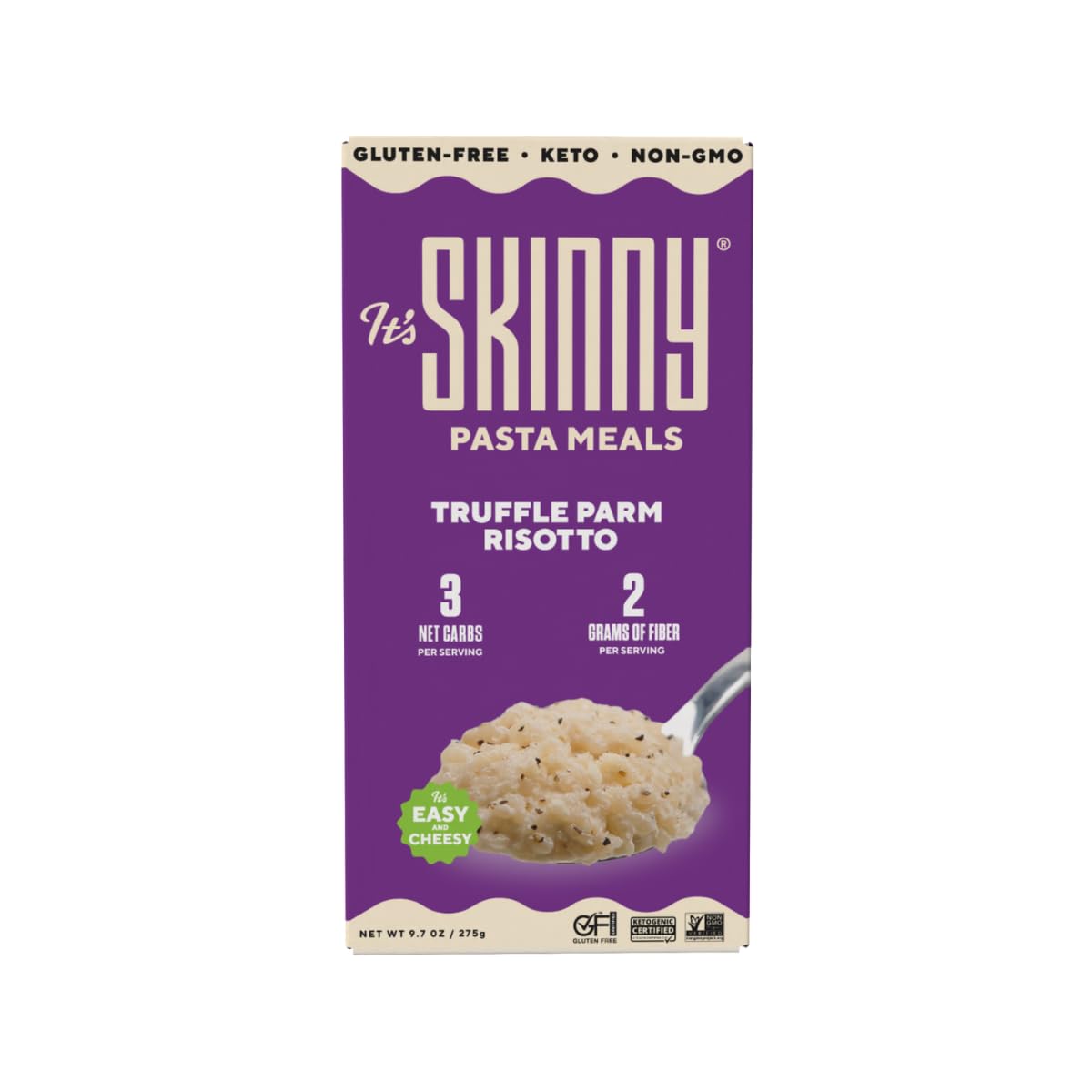 Its Skinny Truffle Parm Risotto - Low Carb Pasta, Gluten Free, Non-GMO, Keto-Friendly, Only 3 Net Carbs & 2g of Fiber per Servin