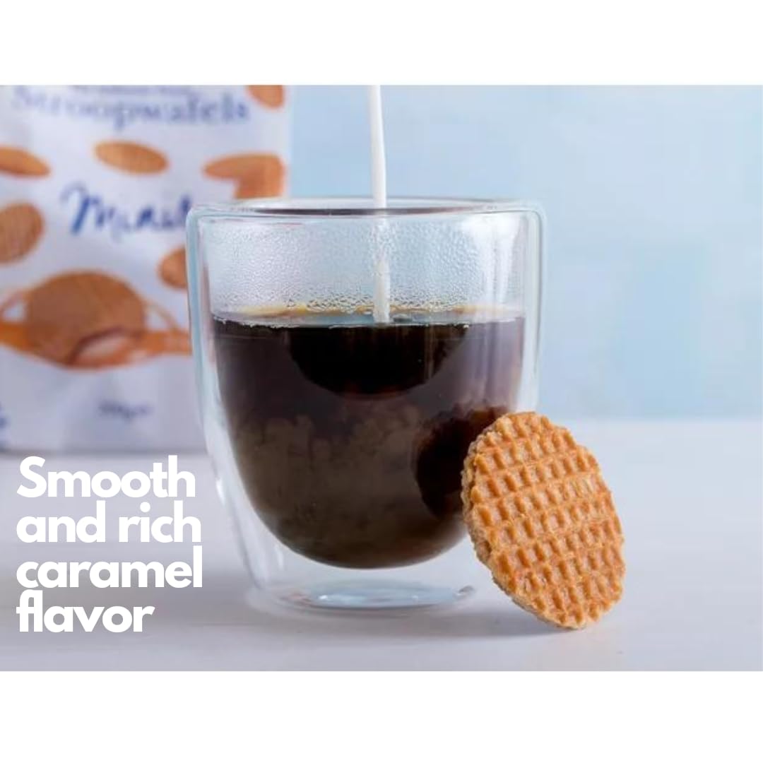 Stroopwafel Caramel Mini 30 Count. The Original Dutch Waffle Cookies. Individually Wrapped For Freshness, Made In Holland (0.28
