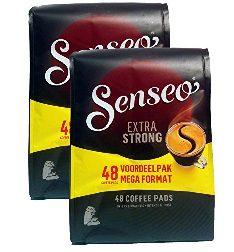 Senseo Extra Strong Dark Roast Coffee Pods - 96 Count (2 Packs) - Intense & Bold Flavor with Rich Crema - Single-Serve Coffee Pads Compatible with Senseo & PeleCom Machines