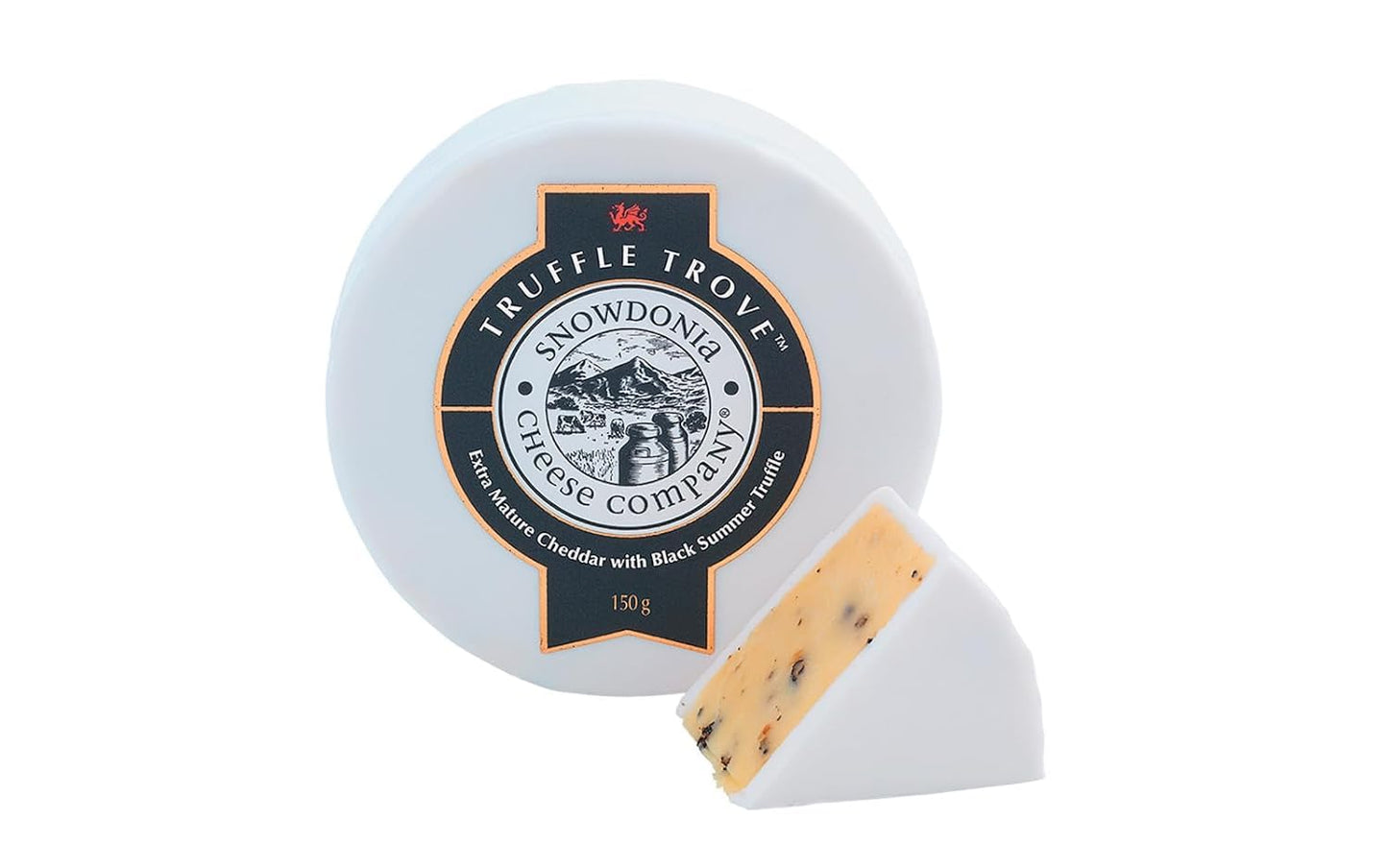 Extra mature Cheddar with Black Truffle. Snowdonia. Pack of 2. 2 x150 gram.