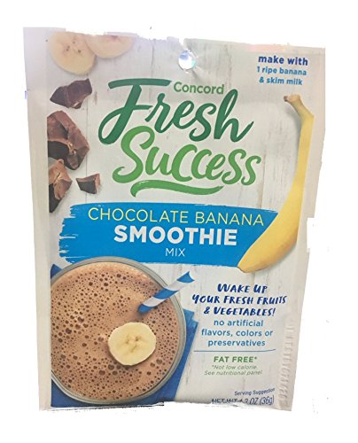 Concord Foods Chocolate Banana Smoothie Mix, 1.3 Oz Pouch (Value Pack Of 18 Pouches)