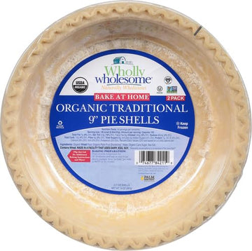 Wholly Wholesome, Pie Shells, Traditional, 2 Count , 14 oz (Frozen)