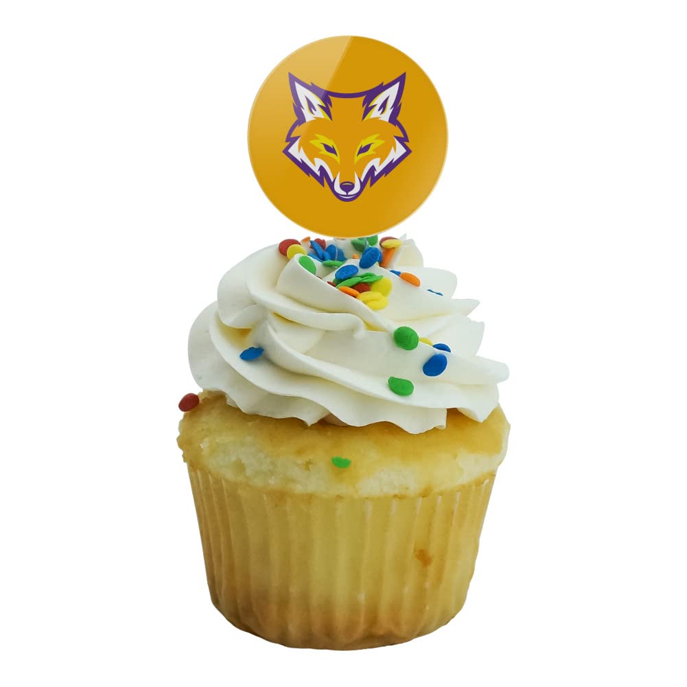 Knox College Secondary Logo Cupcake Picks Toppers Decoration Set Of 6