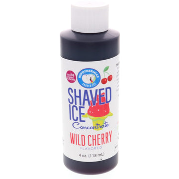 Hypothermias Unsweetened Wild Cherry Shaved Ice Syrup Concentrate - 4 Fl Oz - Makes 1 Gallon of Syrup