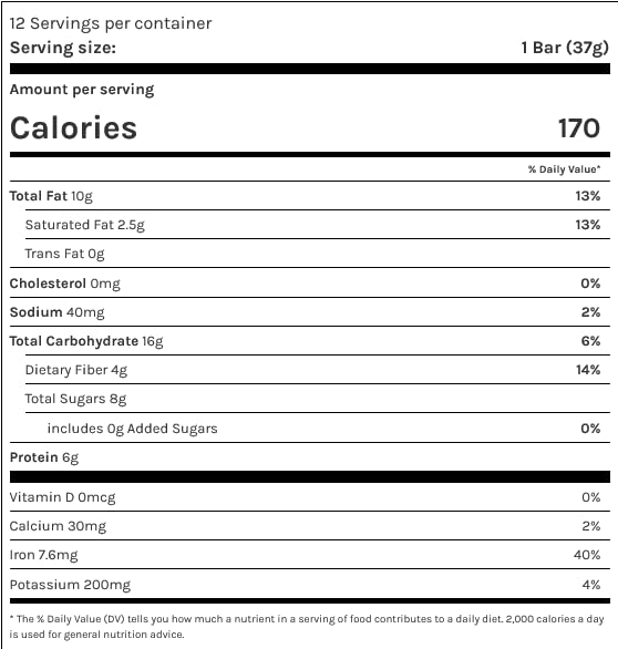 Dr. Fuhrman G- S Nutrition Bar, Chocolate Chip Cookie Dough, Vegan, Gluten-Free, 1 Bar