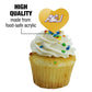GRAPHICS & MORE Cupcake Picks Set of 6 - Acrylic Heart Decoration - Ashland University