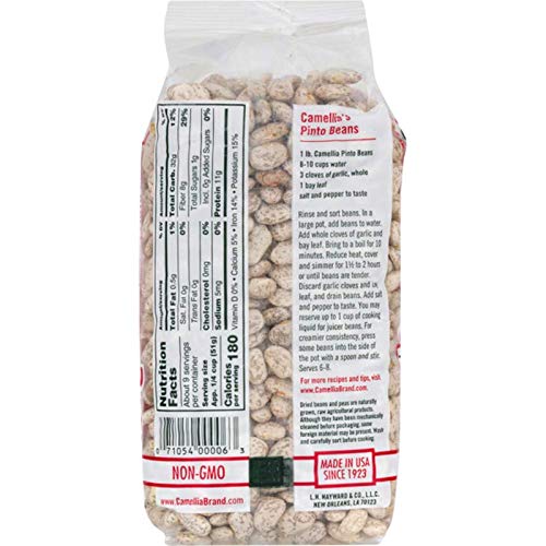 Camellia Brand Dried Pinto Beans, 1 Pound (Pack Of 6)