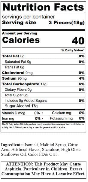 SweetGourmet Sugar-Free Lemon Buttons Arcor Bulk Hard Candy | 1 Pound
