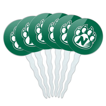 NW Missouri Sate Primary Logo Cupcake Picks Toppers Decoration Set of 6