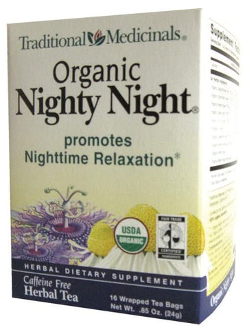 Traditional Medicinals Organic Nighty Night With Passionflower Herbal Tea, Promotes A Good Nights Sleep, (Pack Of 1)