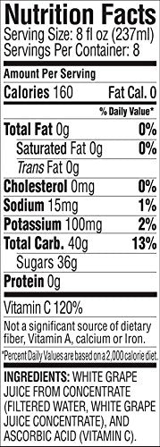 Langers White G  Juice with Vitamin C, 64 Fl Oz, Pack of 8
