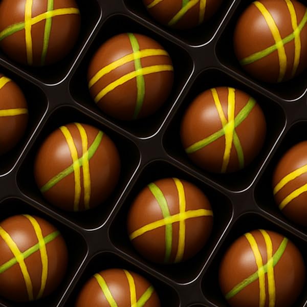 Fiorella Dubai Chocolate Truffles Gift Box, Milk Chocolate With Pistachio, Butter & Crispy Kataifi, 24-Piece Box, Christmas Chocolate Candy