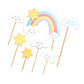Happy Birthday Cake Topper Cake Decoration Birthday Cake Supplies (Rainbow Cake Topper)