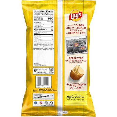 Lays Potato Chips Classic Flavor Bag, 8 Oz