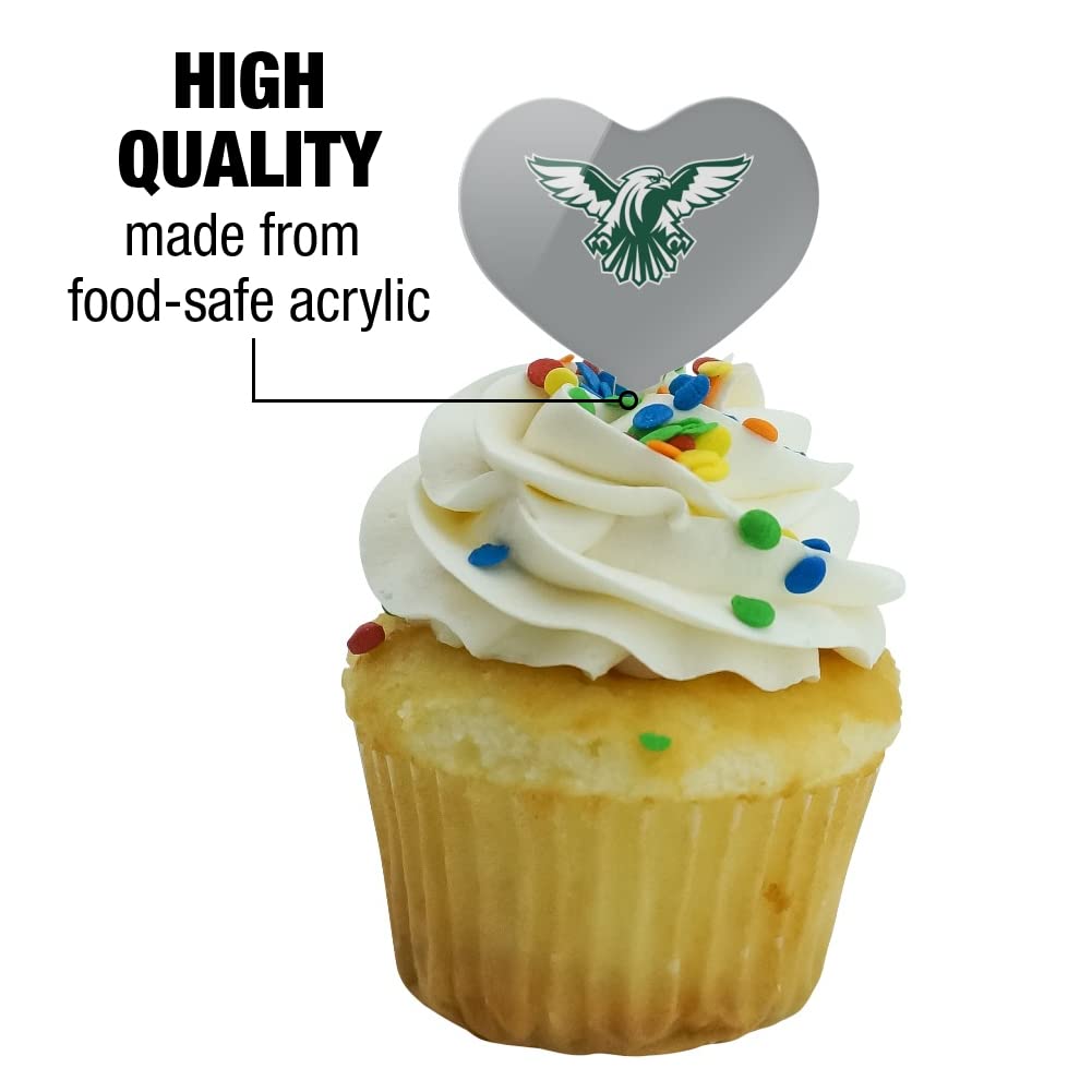 GRAPHICS & MORE Cupcake Picks Set of 6, Acrylic, Northeastern State University, One Size, Heart Decoration