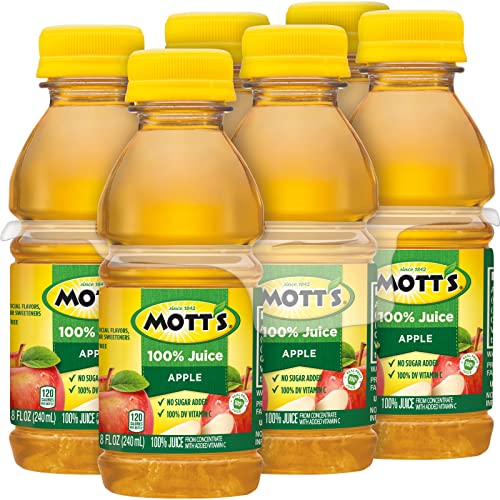 Motts 100% Original Apple Juice, 8 fl oz bottles, 6 pack