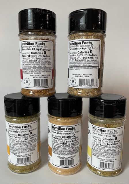 Seasoning Set, KINDERS, Roast Chicken, Buttery Burger Blend, The Blend, The Steak Blend, Buttery Steakhouse Special Select Sampl