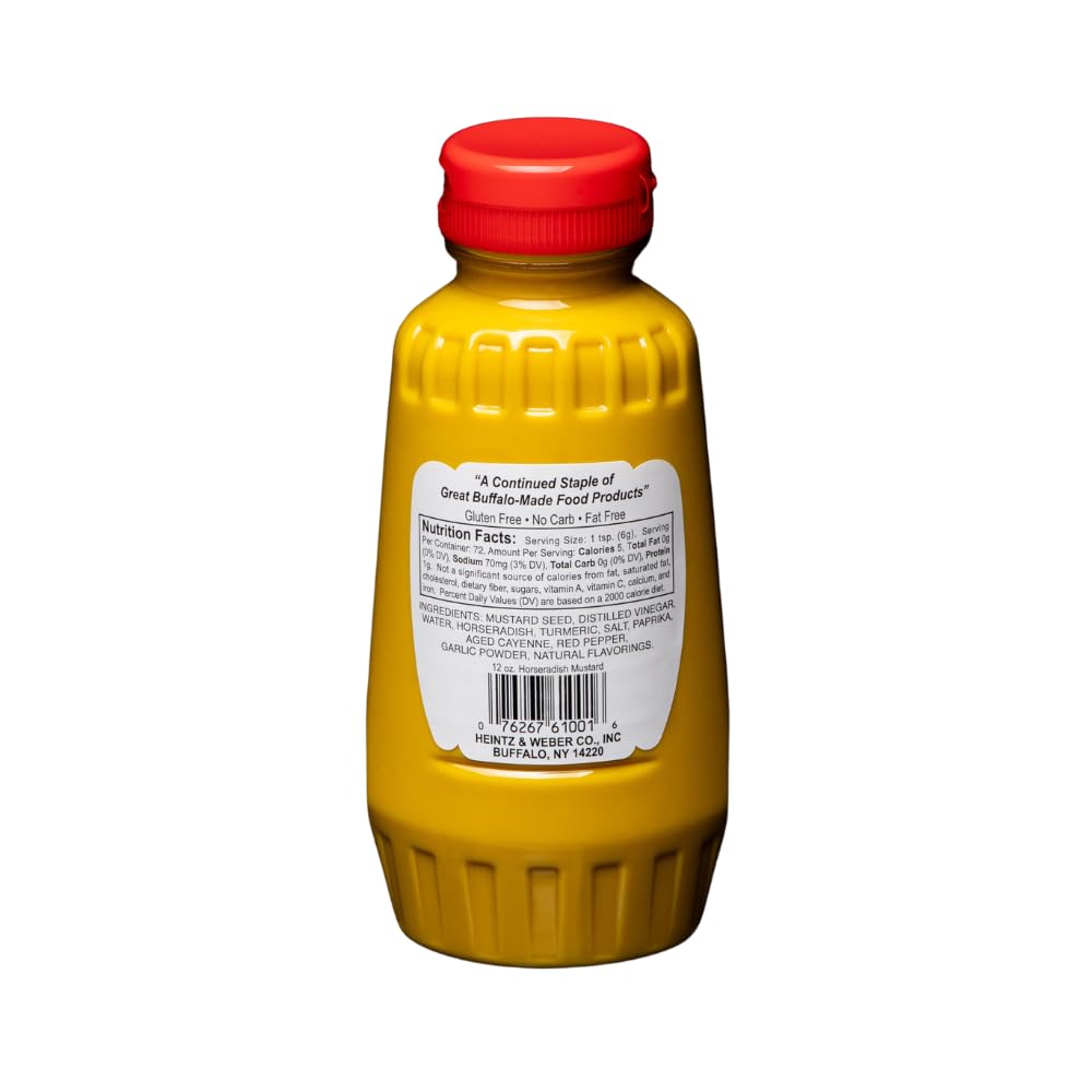 Webers Premium Horseradish Prepared Mustard Squeeze Bottle (3) 12 Oz. Container