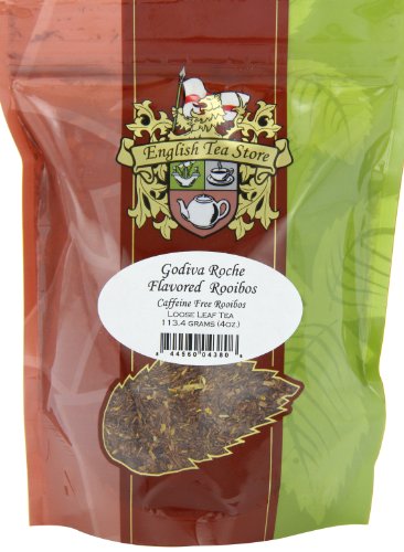 English Tea Store Loose Leaf, Godiva Roche Flavored Rooibos - Pouches, 4 Ounce