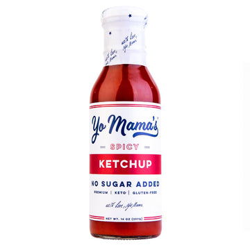 Yo Mamas Foods Keto Spicy Ketchup, No Sugar Added, Vegan, Gluten Free, 14 Ounce