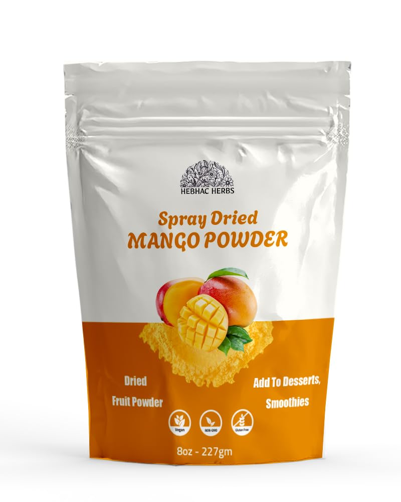 Mango Fruit Powder - Fresh From Garden | for making cakes, fresh juice, smoothies, and healthy drinks | vegan | Free from preser
