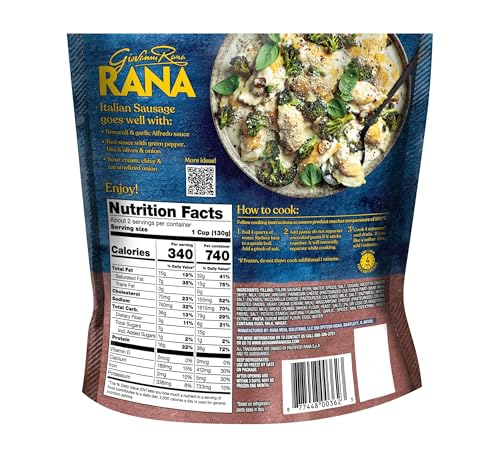 Rana Meal Solutions Giovanni, Italian Sausage Ravioli, 10 oz