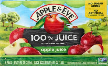 Apple & Eve, Apple Juice, 6.75 Fl Oz, 8 Pack