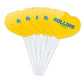 GRAPHICS & MORE Cupcake Picks Set of 6, Acrylic, Rollins College Heart Logo Toppers