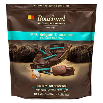 Belgian Milk Chocolate Caramel Sea Salt Napolitains 35.3 OZ (2.2 LB/1KG)