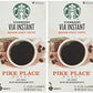 Starbucks Via Instant Coffee Pike Place Roast, (Pack Of 4)