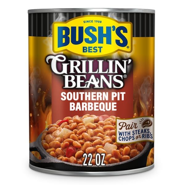 Bushs Best Grillin Beans Variety Pack, 4 Flavors, 88 Ounce Total, Smokehouse Tradition, Southern Pit Barbecue, Steakhouse Recipe, spirit-inspired flavor & Brown Sugar