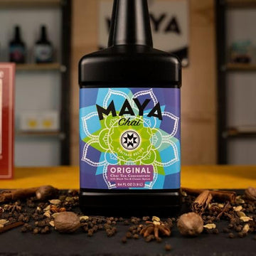 Maya Heritage Chai, Original Tea Concentrate, 64 Fl Oz, Pack Of 4 With 1 Pump