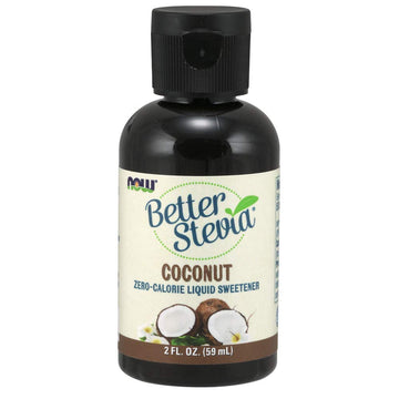 Now Foods Betterstevia Coconut Zero-Calorie Liquid Sweetener, Keto Friendly, Suitable For Diabetics, No Erythritol, 2-Ounce