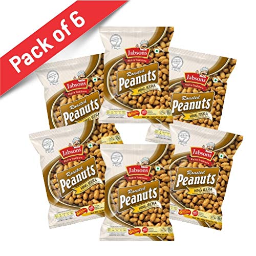 Jabsons Roasted Peanuts Hing Jeera 140G (Pack Of 6)