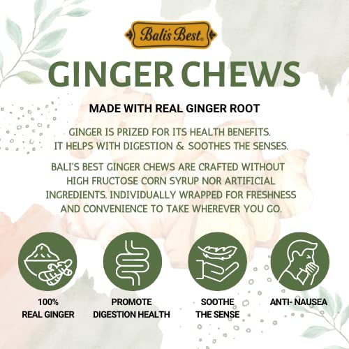 Bali'S Best Ginger Chews - Zesty Lemon Flavor, 5.08Oz Bag