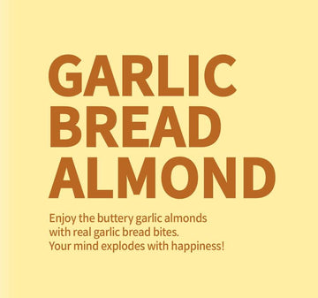 [Official Gilim Hbaf] Korean Seasoned Garlic Almonds Nut Snack With Galic Bread Chips | School, Work, Travel Snack | Pre-Workout