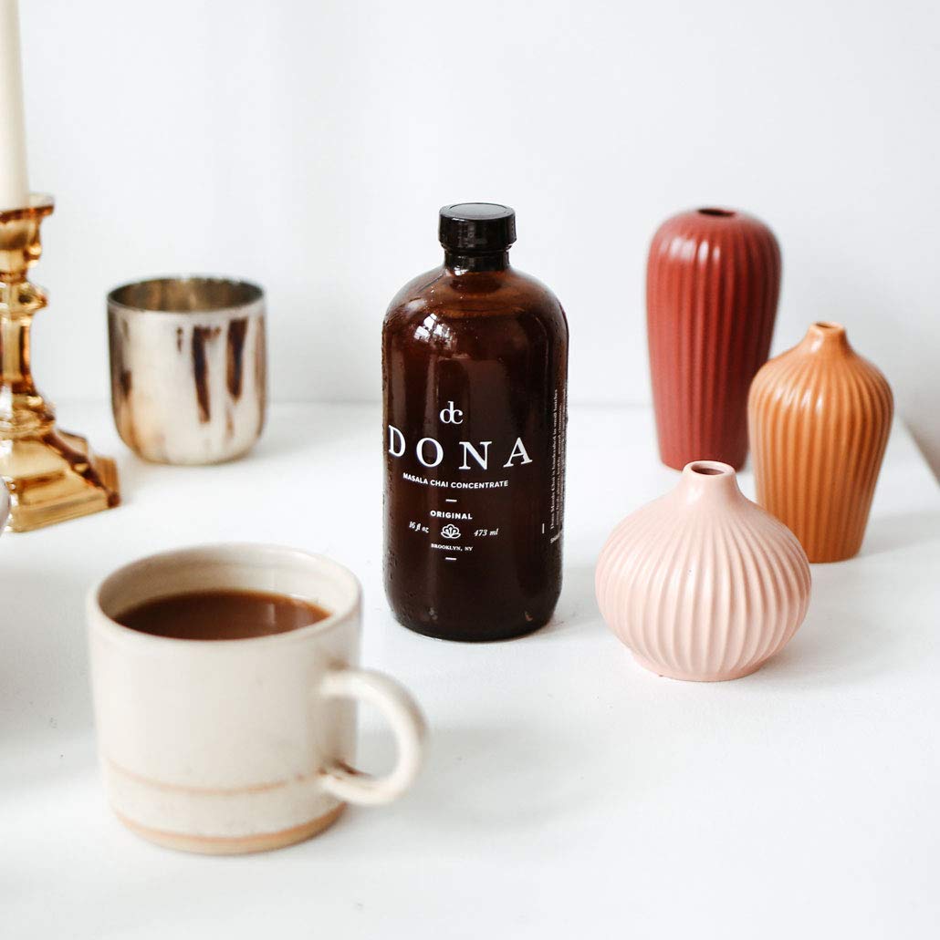 Dona Original Masala Chai Concentrate, Small-Batch, Single-Origin Spices, Hot Or Iced Chai, 32 Fl Ounce Bottles (Pack Of 2)
