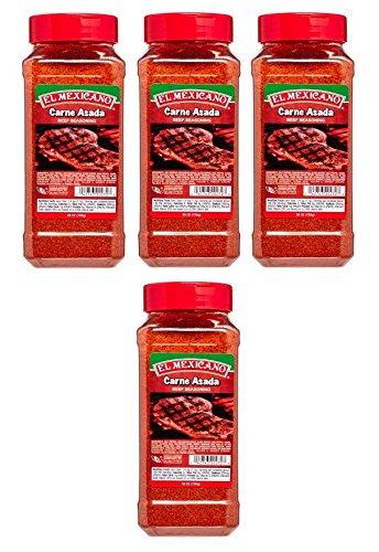 El Mexicano Carne Asada Seasoning, 28oz (4 Pack), 1.75 Pound, Perfect for Tacos and Grilling