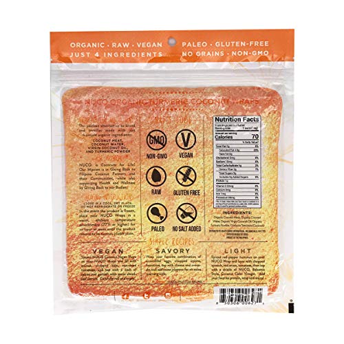 Nuco Organic Coconut Turmeric Wraps, 2.47 Oz